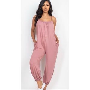 Nostalgia Rose Women's Spaghetti Strap Jumpsuit